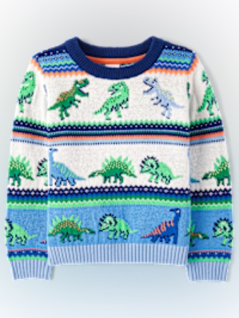 Gymboree Dinosaur Knit Sweater - Multicolor Green & Blue